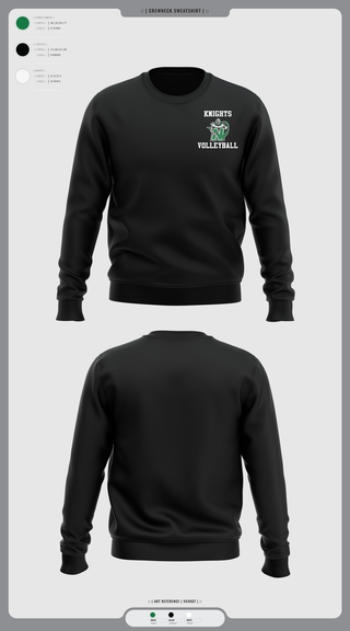 Crew Neck Sweatshirt, Nordonia Knights Volleyball, Men's Volleyball, Teamtime, Team time, sublimation, custom sports apparel, team uniforms, spirit wear, spiritwear, sports uniforms, custom shirts, team store, custom team store, fundraiser sports, apparel fundraiser