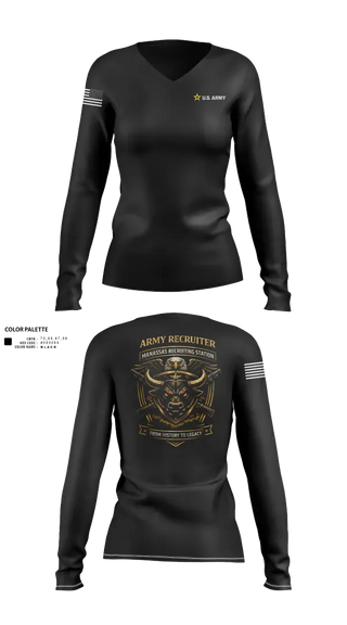 Womens Long Sleeve Vneck Shirt, Recruiter, Army, Teamtime, Team time, sublimation, custom sports apparel, team uniforms, spirit wear, spiritwear, sports uniforms, custom shirts, team store, custom team store, fundraiser sports, apparel fundraiser