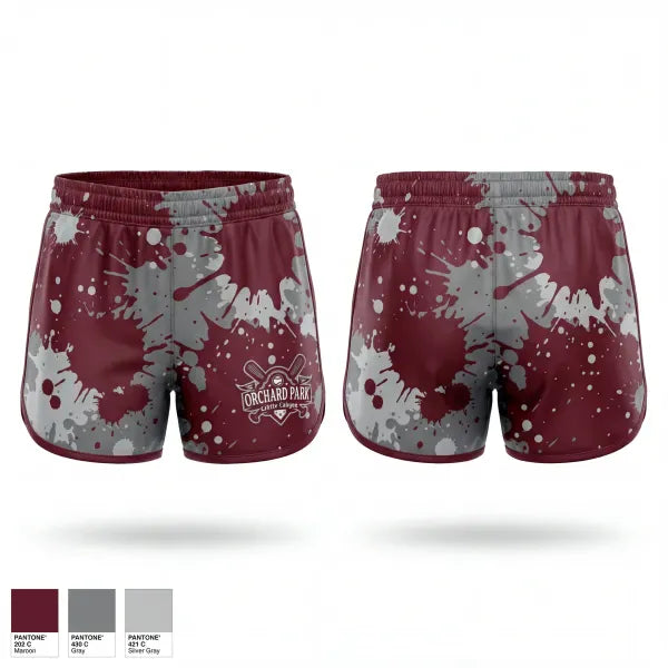Womens Shorts, Orchard Park Quakers, Baseball, Teamtime, Team time, sublimation, custom sports apparel, team uniforms, spirit wear, spiritwear, sports uniforms, custom shirts, team store, custom team store, fundraiser sports, apparel fundraiser