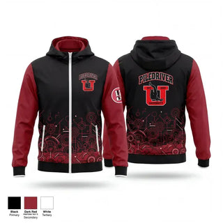 Windbreaker, Piledriver University, Wrestling, Teamtime, Team time, sublimation, custom sports apparel, team uniforms, spirit wear, spiritwear, sports uniforms, custom shirts, team store, custom team store, fundraiser sports, apparel fundraiser