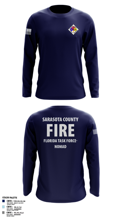 Sarasota County Fire Department 14494390 Long Sleeve Performance Shirt 15