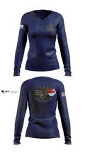 145 SFS 9603643 Women's Long Sleeve V-neck Shirt - 5