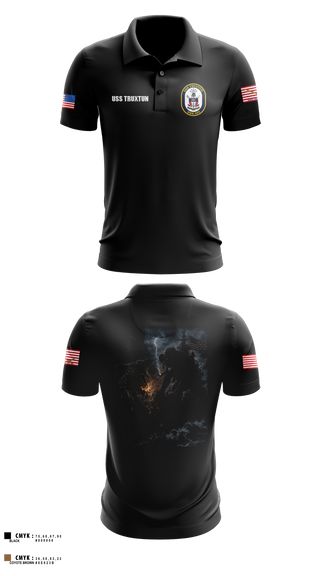 Short Sleeve Performance Polo, USS Truxtun DDG 103, Navy, Teamtime, Team time, sublimation, custom sports apparel, team uniforms, spirit wear, spiritwear, sports uniforms, custom shirts, team store, custom team store, fundraiser sports, apparel fundraiser