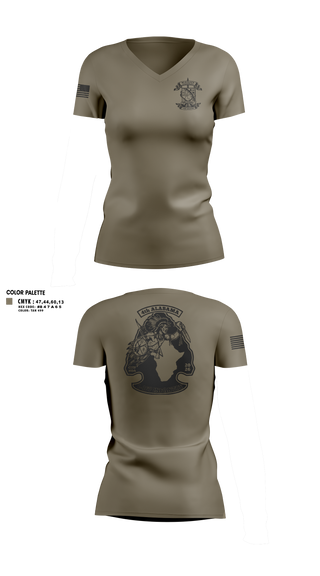 Womens Short Sleeve Vneck Shirt, Bco 1-167IN, Army, Teamtime, Team time, sublimation, custom sports apparel, team uniforms, spirit wear, spiritwear, sports uniforms, custom shirts, team store, custom team store, fundraiser sports, apparel fundraiser