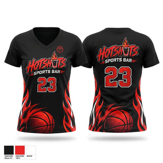 Womens Short Sleeve Vneck Shirt, Hotshots’s, Men's Basketball, Teamtime, Team time, sublimation, custom sports apparel, team uniforms, spirit wear, spiritwear, sports uniforms, custom shirts, team store, custom team store, fundraiser sports, apparel fundraiser