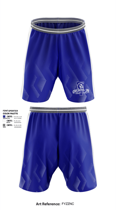 Orland Jr Trojans Cheer 6207473 Athletic Shorts With Pockets - 5