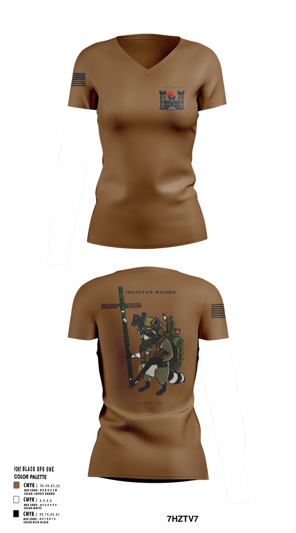 Womens Short Sleeve Vneck Shirt, 441st Engineer Company, Army, Teamtime, Team time, sublimation, custom sports apparel, team uniforms, spirit wear, spiritwear, sports uniforms, custom shirts, team store, custom team store, fundraiser sports, apparel fundraiser