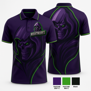 Short Sleeve Performance Polo, Santa Nella Nightmares, Softball, Teamtime, Team time, sublimation, custom sports apparel, team uniforms, spirit wear, spiritwear, sports uniforms, custom shirts, team store, custom team store, fundraiser sports, apparel fundraiser