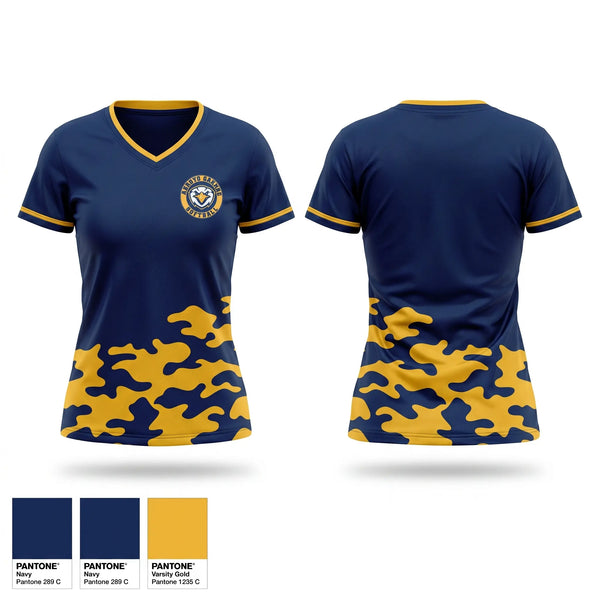 Womens Short Sleeve Vneck Shirt, Arroyo Grande Eagles, Softball, Teamtime, Team time, sublimation, custom sports apparel, team uniforms, spirit wear, spiritwear, sports uniforms, custom shirts, team store, custom team store, fundraiser sports, apparel fundraiser