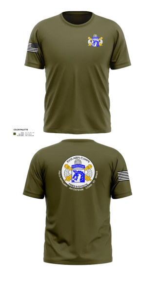 Old School Cotton Feel Shirt, XVIII Airborne Corps G34 FIRES, Army, Teamtime, Team time, sublimation, custom sports apparel, team uniforms, spirit wear, spiritwear, sports uniforms, custom shirts, team store, custom team store, fundraiser sports, apparel fundraiser