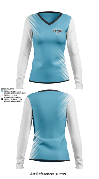 Womens Long Sleeve Vneck Shirt, New Mexico I.C.E, Softball, Teamtime, Team time, sublimation, custom sports apparel, team uniforms, spirit wear, spiritwear, sports uniforms, custom shirts, team store, custom team store, fundraiser sports, apparel fundraiser
