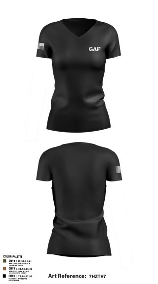 Womens Short Sleeve Vneck Shirt, GAF, , Teamtime, Team time, sublimation, custom sports apparel, team uniforms, spirit wear, spiritwear, sports uniforms, custom shirts, team store, custom team store, fundraiser sports, apparel fundraiser