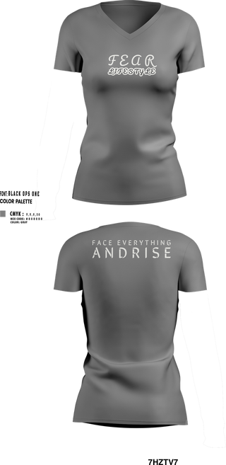 Womens Short Sleeve Vneck Shirt, FearLifestyle, , Teamtime, Team time, sublimation, custom sports apparel, team uniforms, spirit wear, spiritwear, sports uniforms, custom shirts, team store, custom team store, fundraiser sports, apparel fundraiser
