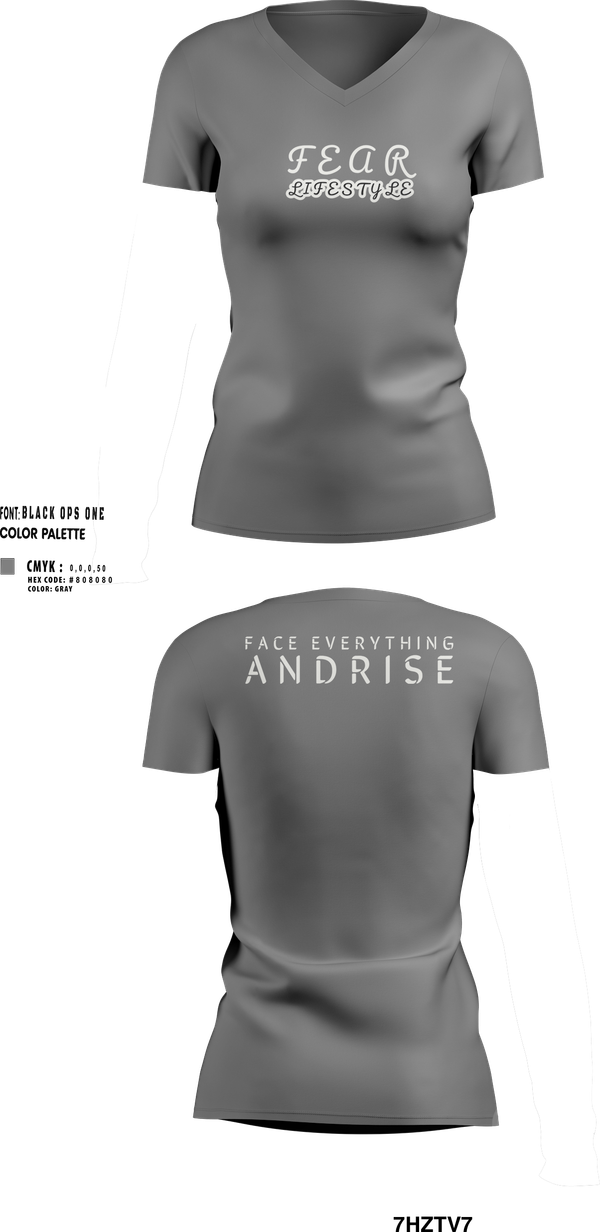 Womens Short Sleeve Vneck Shirt, FearLifestyle, , Teamtime, Team time, sublimation, custom sports apparel, team uniforms, spirit wear, spiritwear, sports uniforms, custom shirts, team store, custom team store, fundraiser sports, apparel fundraiser