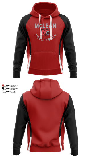 Hoodie, McLean Girls Volleyball, Women's Volleyball, Teamtime, Team time, sublimation, custom sports apparel, team uniforms, spirit wear, spiritwear, sports uniforms, custom shirts, team store, custom team store, fundraiser sports, apparel fundraiser