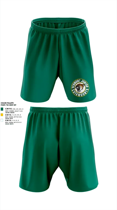 Vermont Junior Catamounts 23031038 Athletic Shorts With Pockets - 1