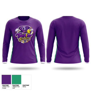 Long Sleeve Performance Shirt, Twister Sisters, Softball, Teamtime, Team time, sublimation, custom sports apparel, team uniforms, spirit wear, spiritwear, sports uniforms, custom shirts, team store, custom team store, fundraiser sports, apparel fundraiser