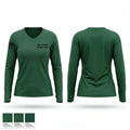 Ware County School Police 5207410 Women's Long Sleeve V-neck Shirt - 1
