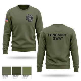 Crew Neck Sweatshirt, Longmont SWAT, Police, Teamtime, Team time, sublimation, custom sports apparel, team uniforms, spirit wear, spiritwear, sports uniforms, custom shirts, team store, custom team store, fundraiser sports, apparel fundraiser