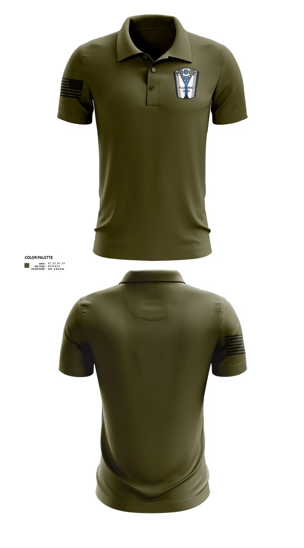 Short Sleeve Performance Polo, Flushing Police Department, Police, Teamtime, Team time, sublimation, custom sports apparel, team uniforms, spirit wear, spiritwear, sports uniforms, custom shirts, team store, custom team store, fundraiser sports, apparel fundraiser