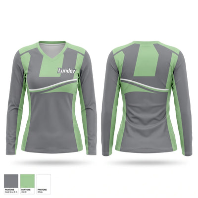 Lundev Women's Long Sleeve V-neck Shirt - 1