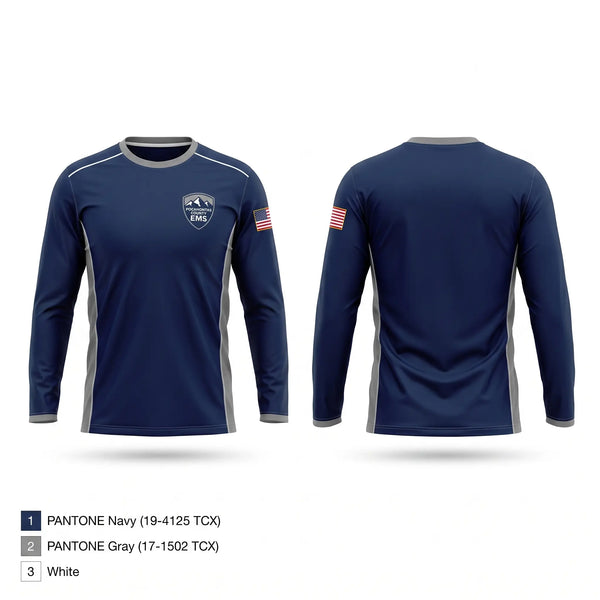 Long Sleeve Performance Shirt, Pocahontas County EMS, EMS/EMT, Teamtime, Team time, sublimation, custom sports apparel, team uniforms, spirit wear, spiritwear, sports uniforms, custom shirts, team store, custom team store, fundraiser sports, apparel fundraiser