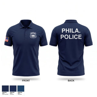 Short Sleeve Performance Polo, Philadelphia police, Police, Teamtime, Team time, sublimation, custom sports apparel, team uniforms, spirit wear, spiritwear, sports uniforms, custom shirts, team store, custom team store, fundraiser sports, apparel fundraiser