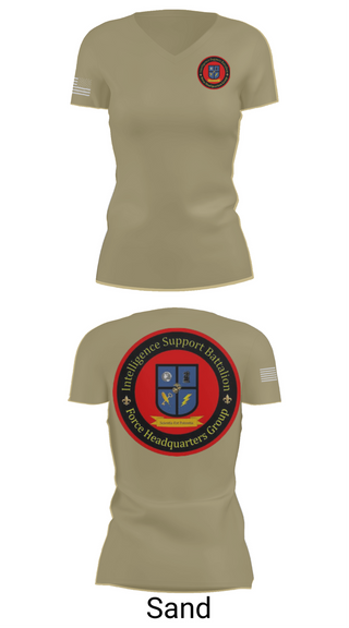 Womens Short Sleeve Vneck Shirt, Intelligence Support Battalion, , Teamtime, Team time, sublimation, custom sports apparel, team uniforms, spirit wear, spiritwear, sports uniforms, custom shirts, team store, custom team store, fundraiser sports, apparel fundraiser