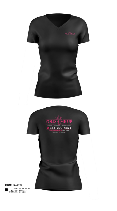Polish Me Up LLC Women's Short Sleeve V-neck Shirt - 21