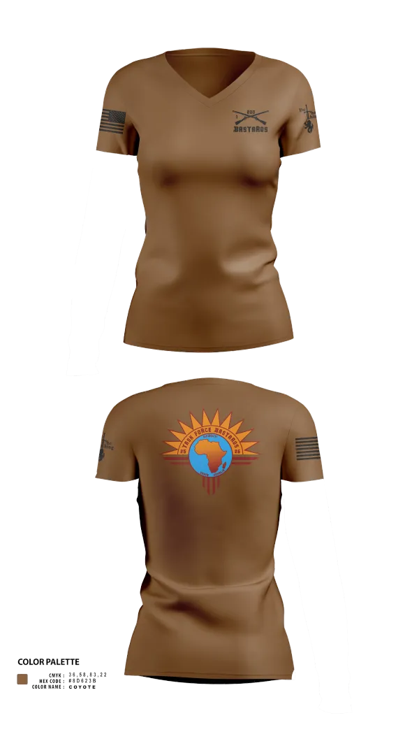 Womens Short Sleeve Vneck Shirt, Task Force Bastards, , Teamtime, Team time, sublimation, custom sports apparel, team uniforms, spirit wear, spiritwear, sports uniforms, custom shirts, team store, custom team store, fundraiser sports, apparel fundraiser