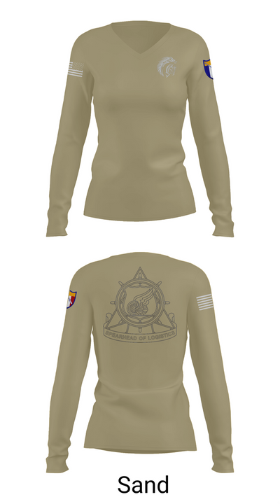 2112th Transportation Company 98320916 Women's Long Sleeve V-neck Shirt - 92