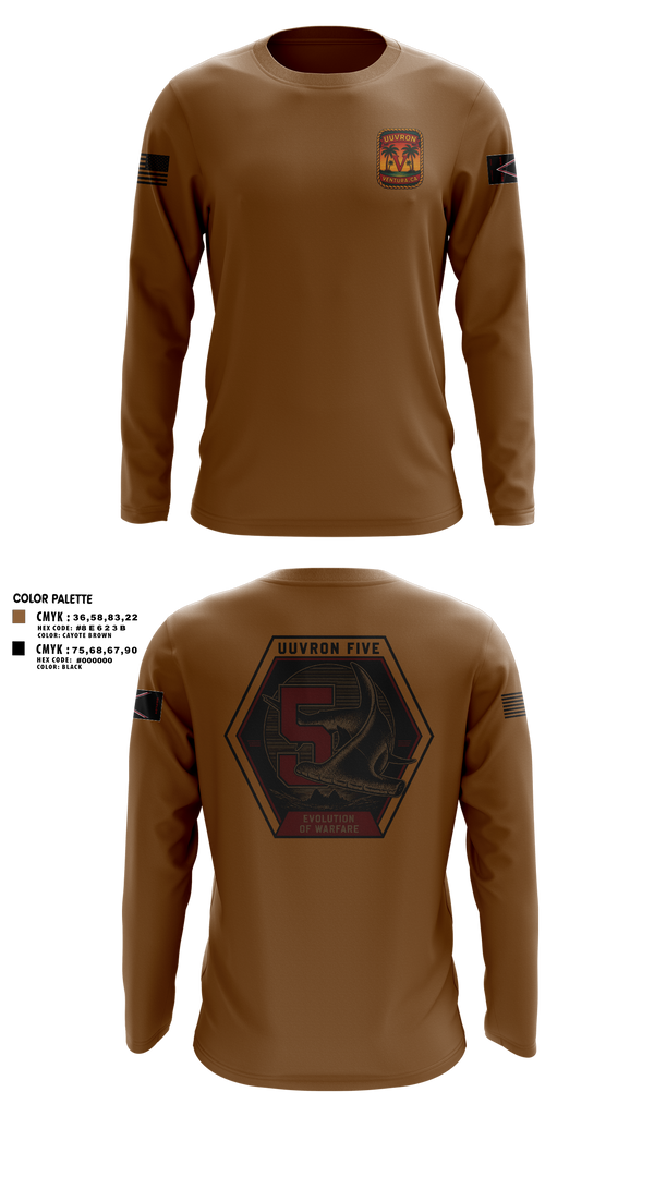 Long Sleeve Performance Shirt, UUVRON 5, Navy, Teamtime, Team time, sublimation, custom sports apparel, team uniforms, spirit wear, spiritwear, sports uniforms, custom shirts, team store, custom team store, fundraiser sports, apparel fundraiser