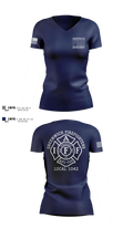 Greenwich Fire Local 1042 Women's Short Sleeve V-neck Shirt - 4