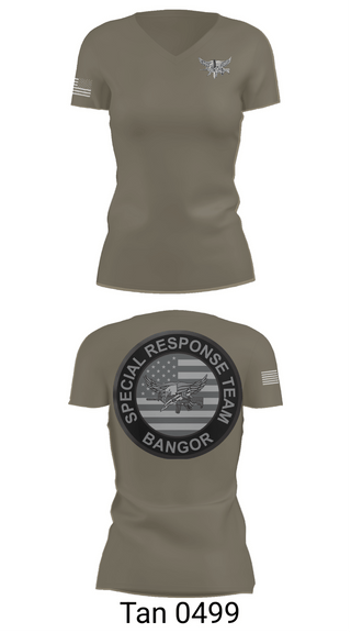 Womens Short Sleeve Vneck Shirt, Bangor PD SRT, Police, Teamtime, Team time, sublimation, custom sports apparel, team uniforms, spirit wear, spiritwear, sports uniforms, custom shirts, team store, custom team store, fundraiser sports, apparel fundraiser