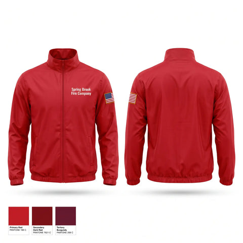 Windbreaker, Spring Brook Fire Company, Fire Department, Teamtime, Team time, sublimation, custom sports apparel, team uniforms, spirit wear, spiritwear, sports uniforms, custom shirts, team store, custom team store, fundraiser sports, apparel fundraiser
