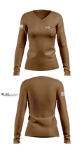 King County Facilities Management Women's Long Sleeve V-neck Shirt - 100
