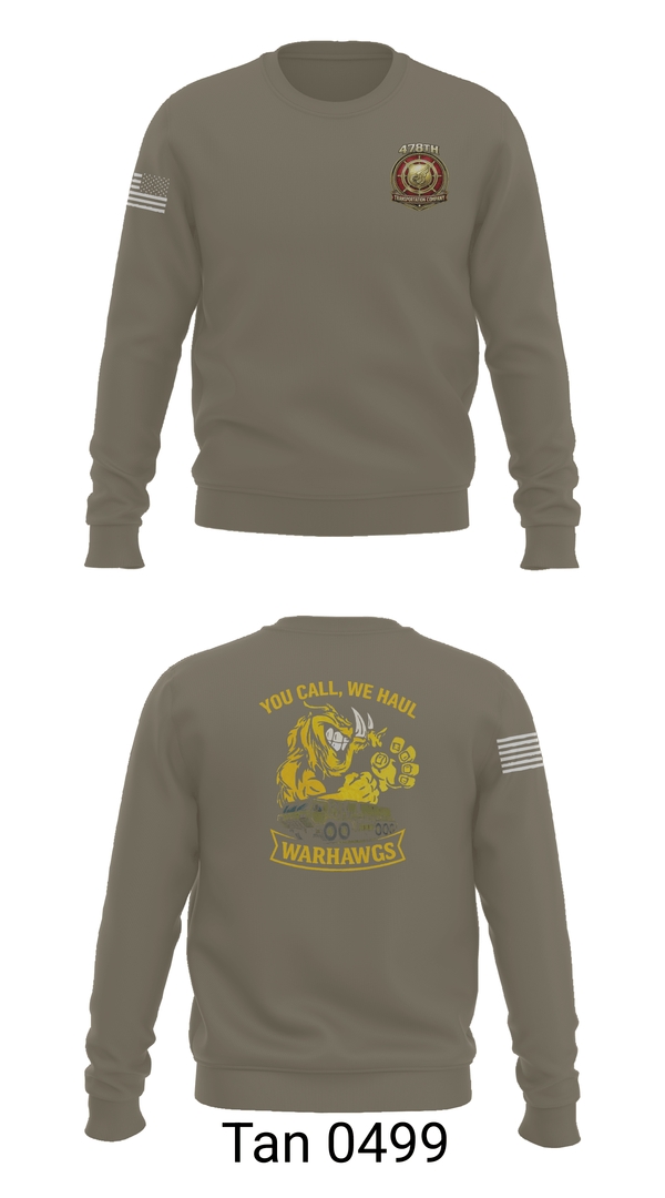 Crew Neck Sweatshirt, 478th Trasportation Company, Army, Teamtime, Team time, sublimation, custom sports apparel, team uniforms, spirit wear, spiritwear, sports uniforms, custom shirts, team store, custom team store, fundraiser sports, apparel fundraiser