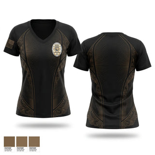 Womens Short Sleeve Vneck Shirt, Coosada Police Department, Police, Teamtime, Team time, sublimation, custom sports apparel, team uniforms, spirit wear, spiritwear, sports uniforms, custom shirts, team store, custom team store, fundraiser sports, apparel fundraiser