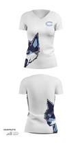 Clarksburg High School 73944874 Women's Short Sleeve V-neck Shirt - 22