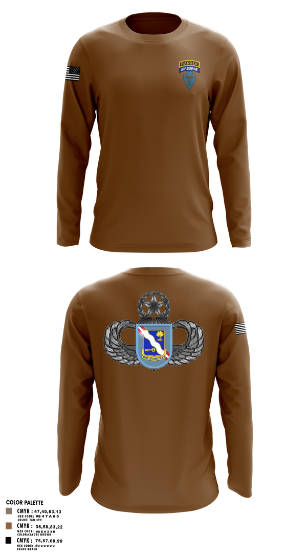 Long Sleeve Performance Shirt, 1-143rd airborne infantry regiment, , Teamtime, Team time, sublimation, custom sports apparel, team uniforms, spirit wear, spiritwear, sports uniforms, custom shirts, team store, custom team store, fundraiser sports, apparel fundraiser