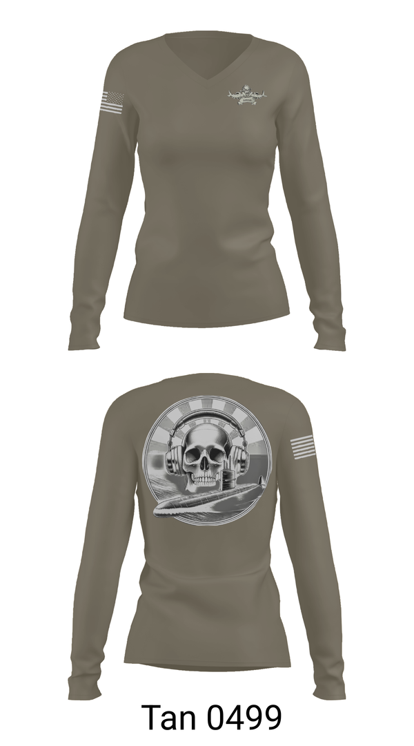 Womens Long Sleeve Vneck Shirt, Sonar, Navy, Teamtime, Team time, sublimation, custom sports apparel, team uniforms, spirit wear, spiritwear, sports uniforms, custom shirts, team store, custom team store, fundraiser sports, apparel fundraiser