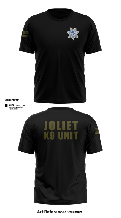 Joliet Police K-9 Unit 79217416 Short Sleeve Performance Shirt - 13