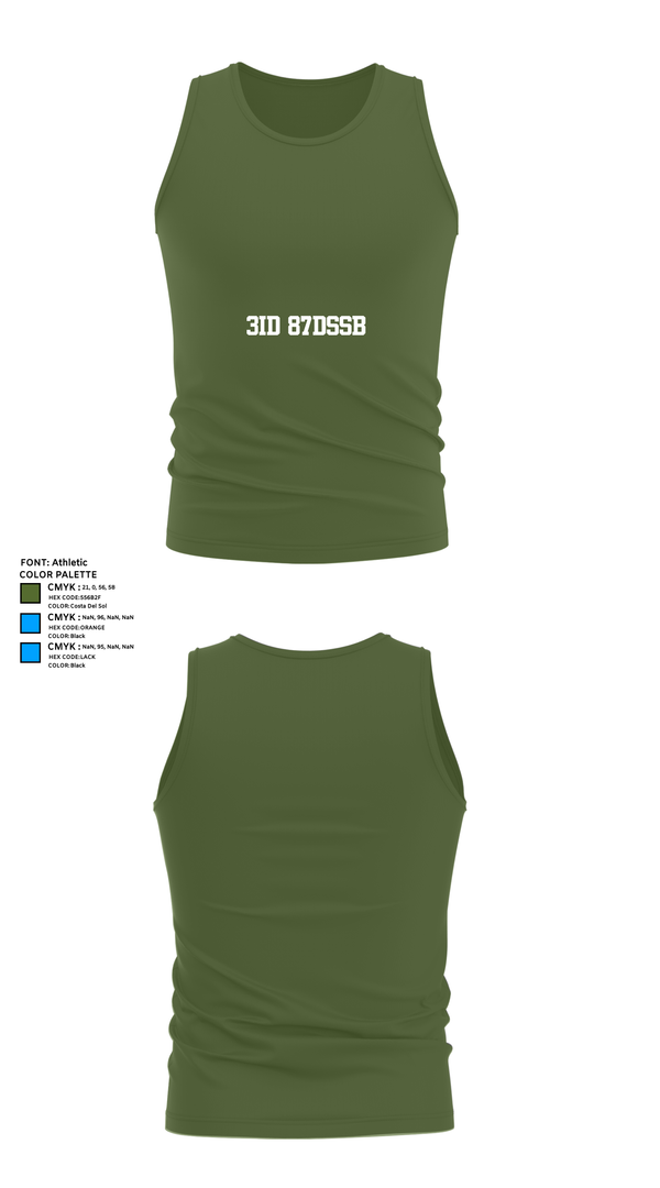 Tank Top, 3ID 87DSSB, , Teamtime, Team time, sublimation, custom sports apparel, team uniforms, spirit wear, spiritwear, sports uniforms, custom shirts, team store, custom team store, fundraiser sports, apparel fundraiser