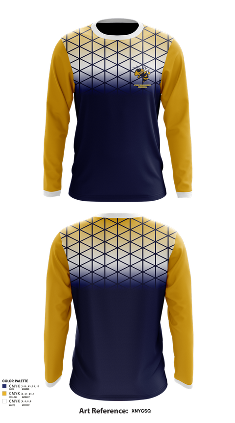 Long Sleeve Performance Shirt, Wynne Yellowjackets, Men's Basketball, Teamtime, Team time, sublimation, custom sports apparel, team uniforms, spirit wear, spiritwear, sports uniforms, custom shirts, team store, custom team store, fundraiser sports, apparel fundraiser