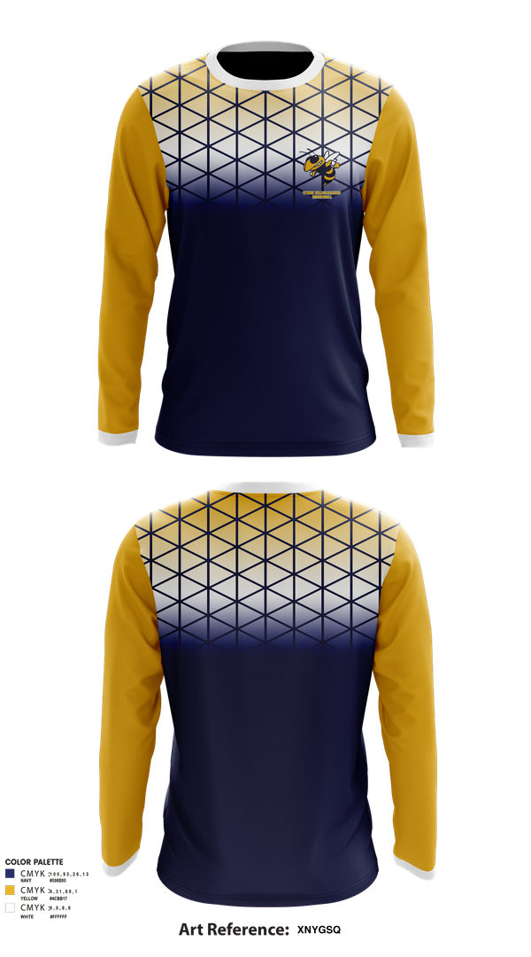 Long Sleeve Performance Shirt, Wynne Yellowjackets, Men's Basketball, Teamtime, Team time, sublimation, custom sports apparel, team uniforms, spirit wear, spiritwear, sports uniforms, custom shirts, team store, custom team store, fundraiser sports, apparel fundraiser