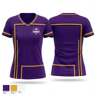 Hattiesburg Youth Baseball League 39324381 Women's Short Sleeve V-neck Shirt - 1