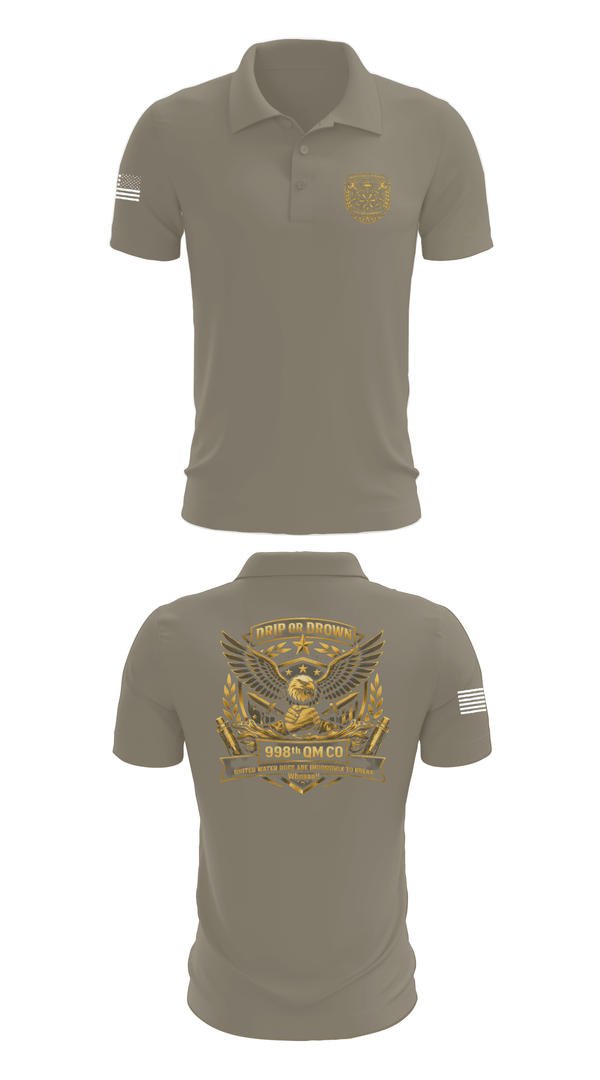 Short Sleeve Performance Polo, 998th QM Co, Army, Teamtime, Team time, sublimation, custom sports apparel, team uniforms, spirit wear, spiritwear, sports uniforms, custom shirts, team store, custom team store, fundraiser sports, apparel fundraiser