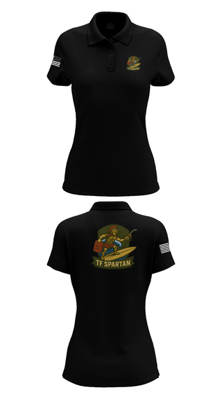 Womens Short Sleeve Performance Polo, Task Force Spartan, , Teamtime, Team time, sublimation, custom sports apparel, team uniforms, spirit wear, spiritwear, sports uniforms, custom shirts, team store, custom team store, fundraiser sports, apparel fundraiser