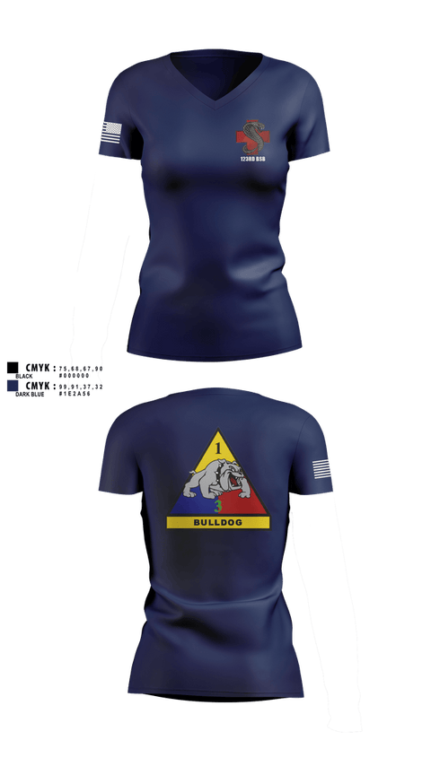 Womens Short Sleeve Vneck Shirt, 123rd BSB, Army, Teamtime, Team time, sublimation, custom sports apparel, team uniforms, spirit wear, spiritwear, sports uniforms, custom shirts, team store, custom team store, fundraiser sports, apparel fundraiser