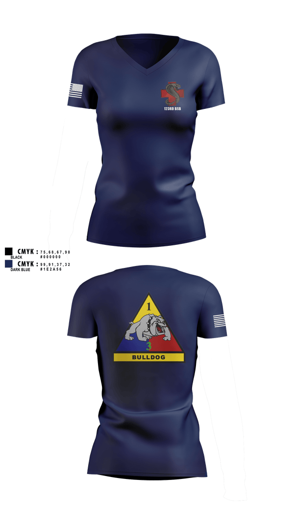 Womens Short Sleeve Vneck Shirt, 123rd BSB, Army, Teamtime, Team time, sublimation, custom sports apparel, team uniforms, spirit wear, spiritwear, sports uniforms, custom shirts, team store, custom team store, fundraiser sports, apparel fundraiser